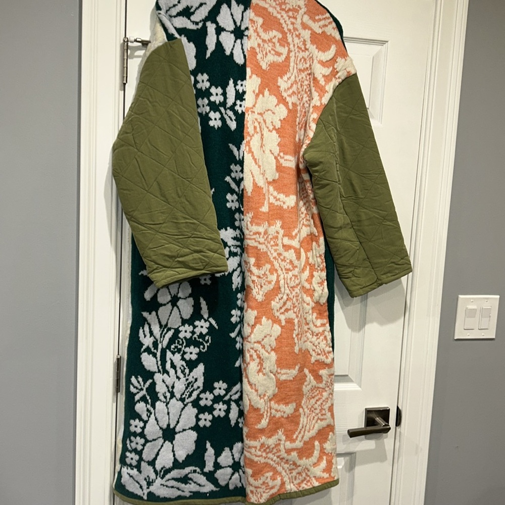 NWT Free People Home Sweet Home Coat Quilted Sweater Duster Jacket SZ S Z450 - Picture 5 of 5